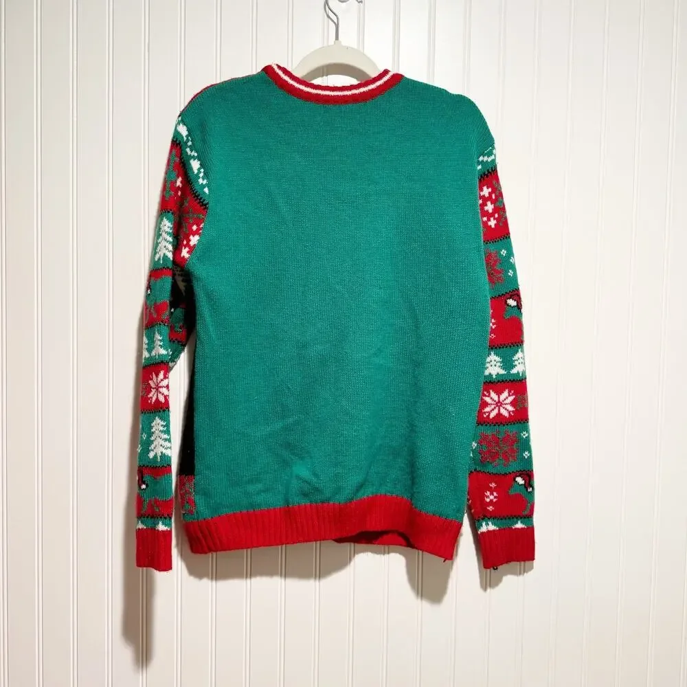 Celebrate Together Cow Christmas Sweater Front Pocket Ugly Christmas Sweater S - Picture 6 of 6